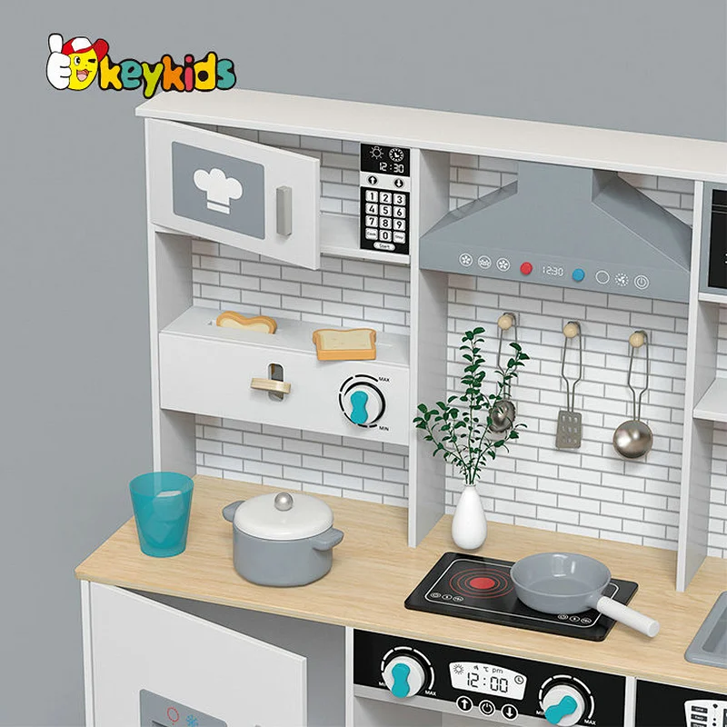New Released Cooking Pretend Play Wooden Kitchen Set Toy For Kids W10C751