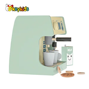 Customize Play House Coffee Shop Play Set Wooden Coffee Machine Toy For Kids W10D682