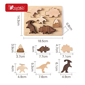 Montessori Educational Toy 6 Pcs Wooden Dinosaur Shape Puzzles For Kids W14A376