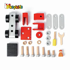 City construction truck wooden fire engine toy for kids W04A598