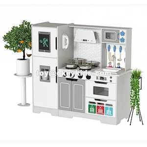 Luxury Style Kids Pretend Play Mini Wooden Kitchen Toy For Wholesale W10C784