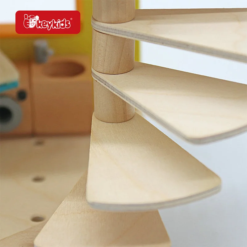 Popular Pretend Role Play Miniature 2 Floors Wooden Dollhouse For Kids W06A532