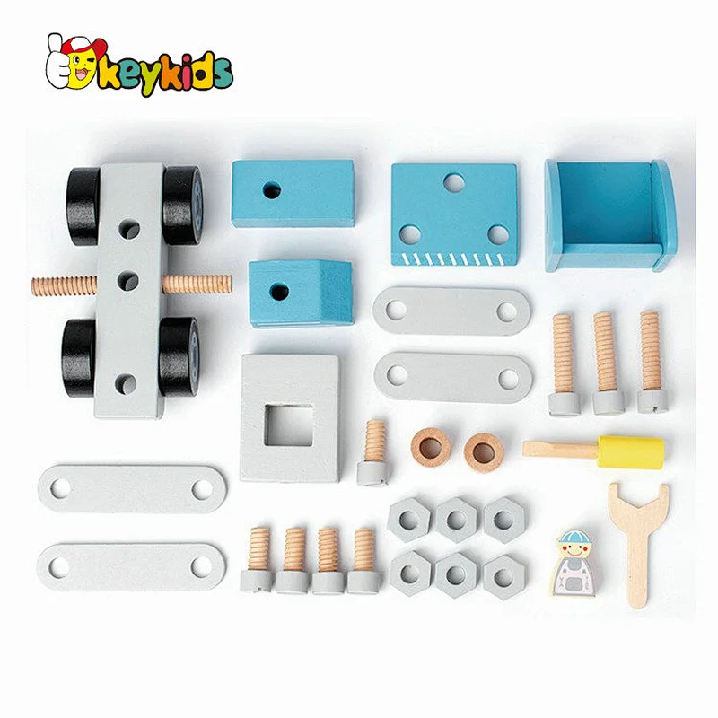 City construction engineering toys wooden digger truck toy for kids W04A599