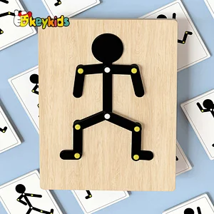 Montessori diy wooden man puzzle game for 3Y+ W14D288