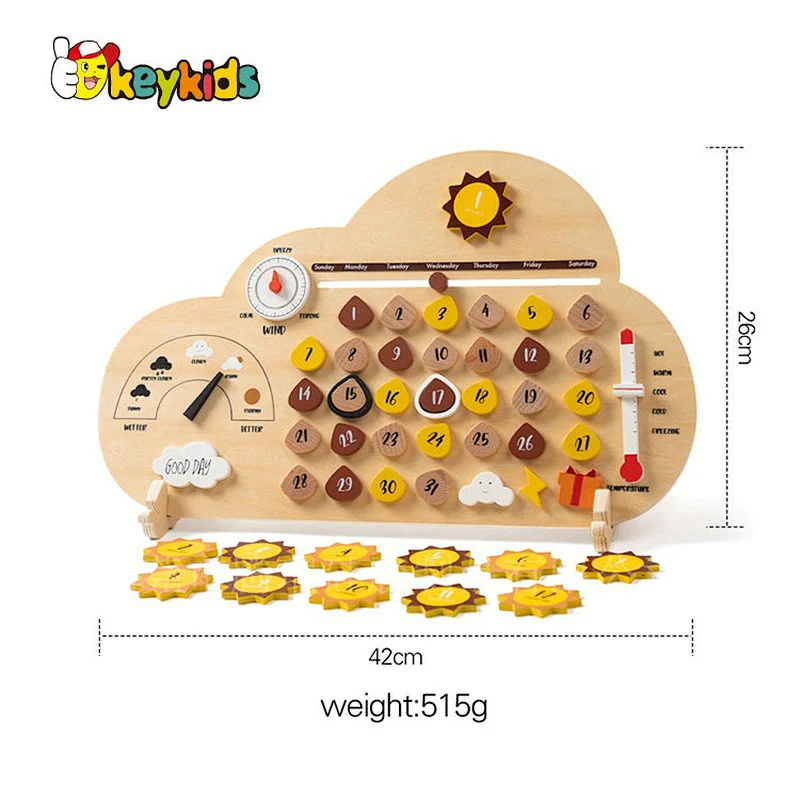 Birthday Gifts Teaching Toy Wooden Climate Activity Board for Children Kids W09F034