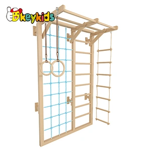 Best children gymnastics gym wooden swedish ladder wall set for home W01D172