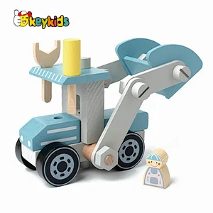 City construction truck wooden fire engine toy for kids W04A598