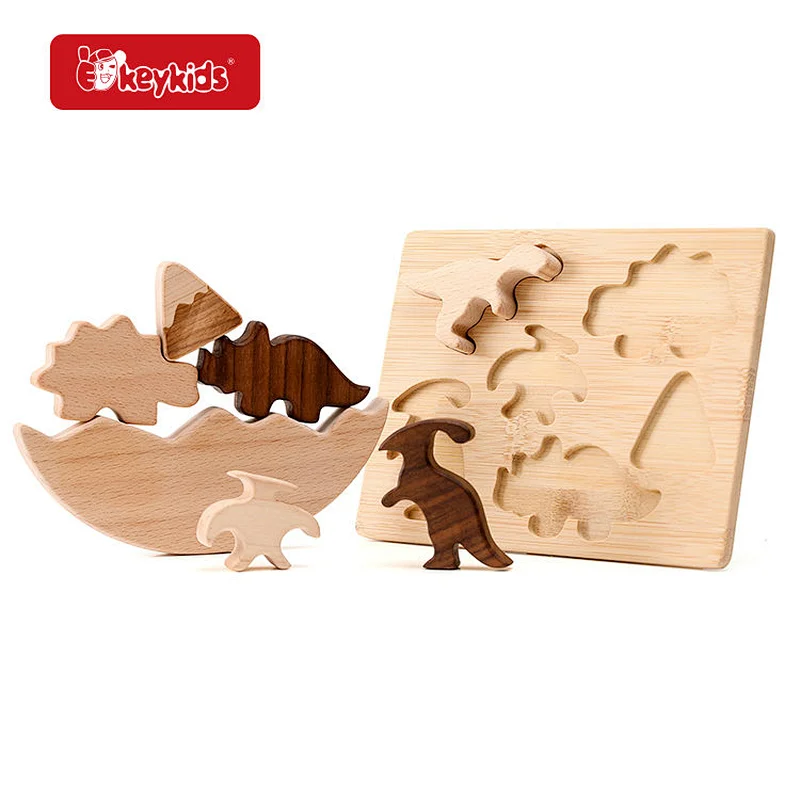 Wholesale Kids Montessori Wooden Forest Building Blocks Toys With Map W13A298