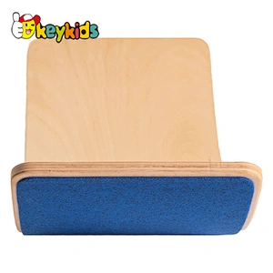 High quality curvy yoga anti-slip felt wooden balance board for kids W01F065C