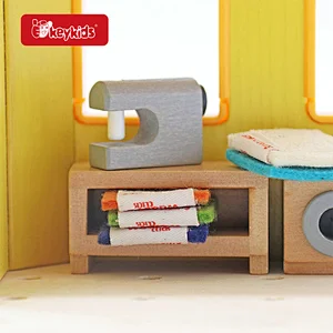 Popular Pretend Role Play Miniature 2 Floors Wooden Dollhouse For Kids W06A532