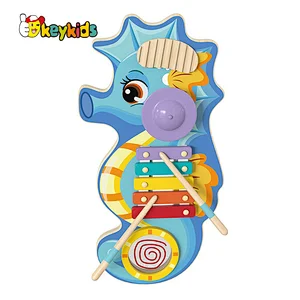 Customzie hippocampus wooden xylophone musical for children W07A228