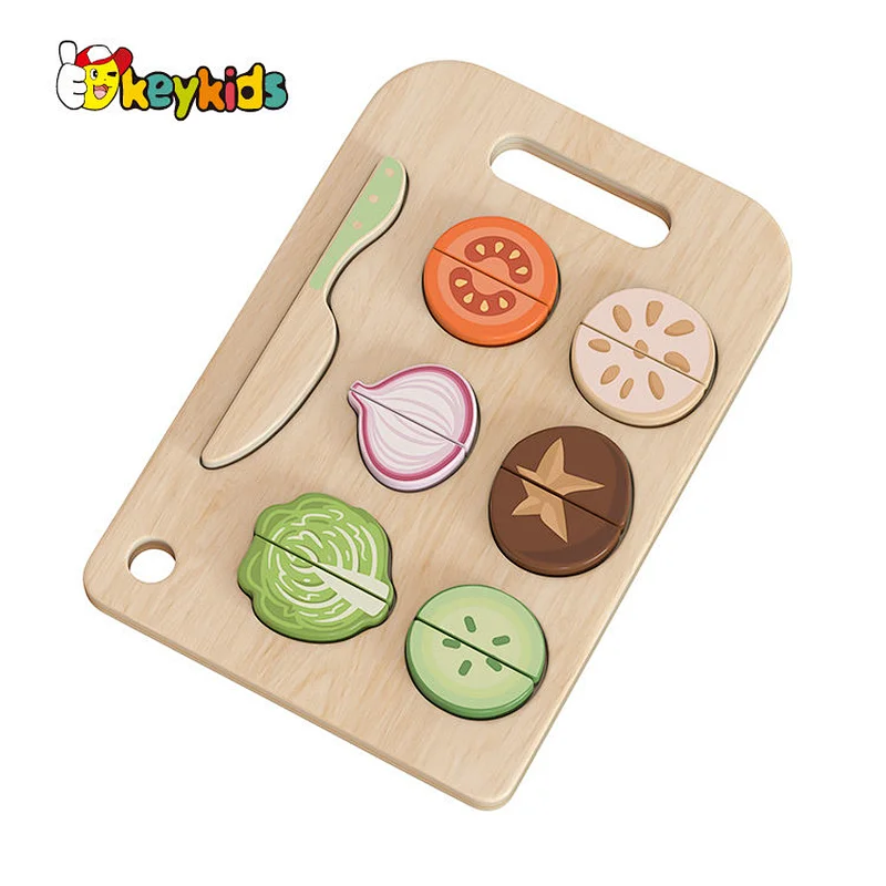 New Design Educational Puzzle Board Wooden Cutting Vegetable Toy For Kids W14A354