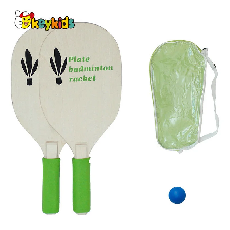 Customized lightweight non-slip wooden pickleball paddle set for indoor outdoor W01C004