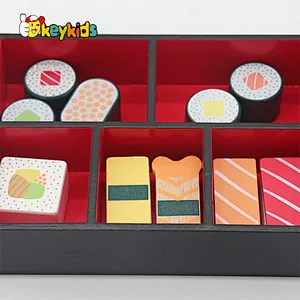 Newest simulation pretend play wooden sushi food toy for children W10D616