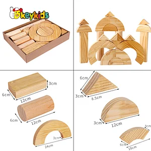 wholesale custom educational construction natural wooden blocks for kids W13A283