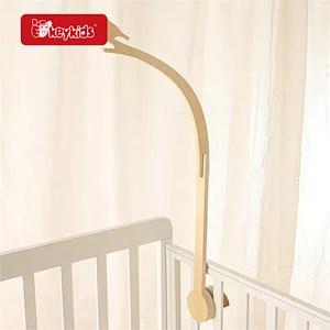 Eco-friendly Baby Mobile Frame Wooden Bird Bed Bell Holder For Bedroom W08K372