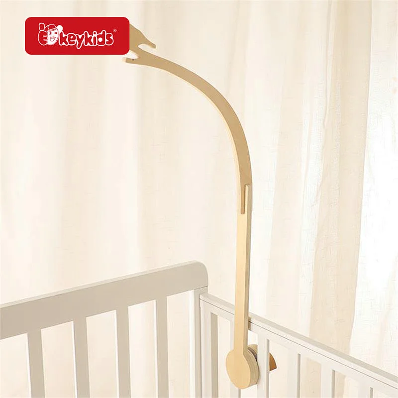 Eco-friendly Baby Mobile Frame Wooden Bird Bed Bell Holder For Bedroom W08K372