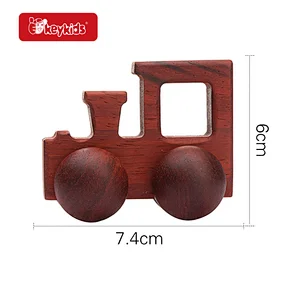 High Quality Educational Teething Natural Wooden Push Train Toy For Kids W04A614