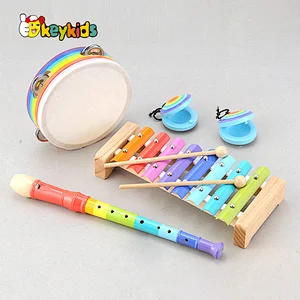 New arrived kids preschool educational wooden percussion musical toys with Xylophone W07A217
