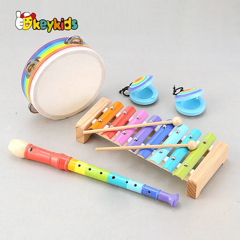 New arrived kids preschool educational wooden percussion musical toys with Xylophone W07A217