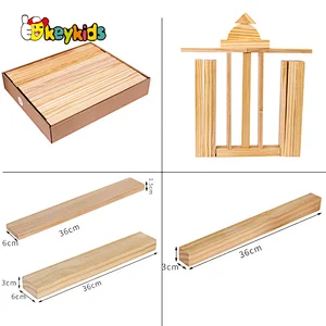 wholesale custom educational construction natural wooden blocks for kids W13A283