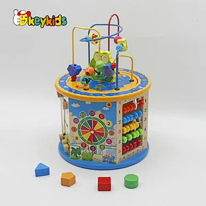 New Hottest educational toys Wooden Activity Cube for Children Ages 1 and up W11B153