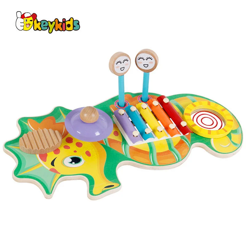 New arrived children educational play wooden music toy set with xylophone W07C098