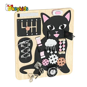 Customize Montessori toys wooden light switch busy board for Kids W12D441