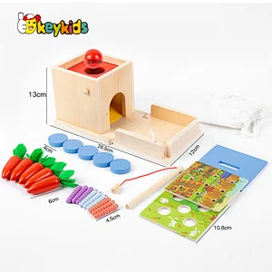 4 in 1 play kit intelligence object permanence box wooden montessori toys for Boys and Girls Age 3, 4, 56 years W12D451