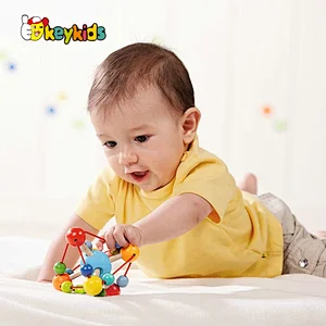 High Quality Educational Wooden Teether Grasping Activity Toy For Baby W03B127