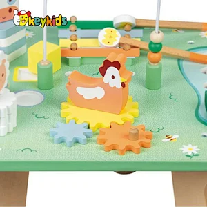 Montessori Sensory Educational Toy Wooden Activity Learning Table For Kids W12D482
