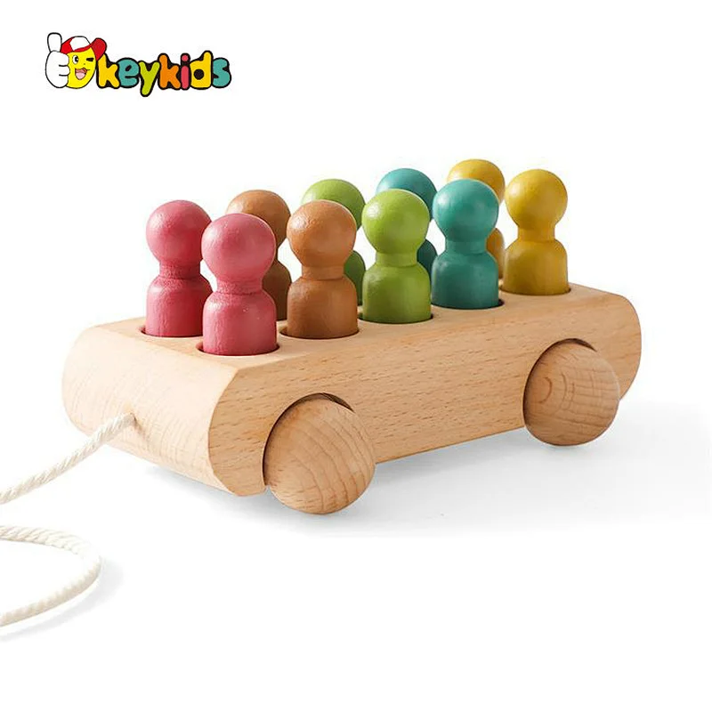 Early Education Pretend Play Beech Wooden Toy Vehicles For Kids W05C156