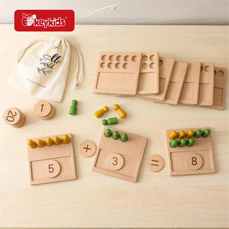 New Design Montessori Math Learning Toy Wooden Counting Board For Kids W12E188