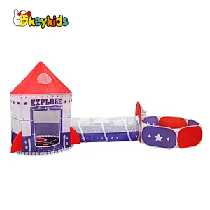 Outdoor playground house kids play tent and tunnel with ball pit W08L127
