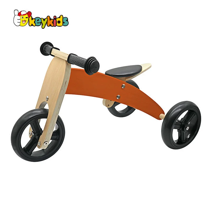 New arrival preschool wooden 2 in 1 trike balance bike for kids W16C223B