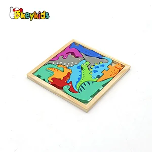 3D jigsaw puzzle Eco-Friendly carton wooden dinosaur puzzle for crafts W14A350
