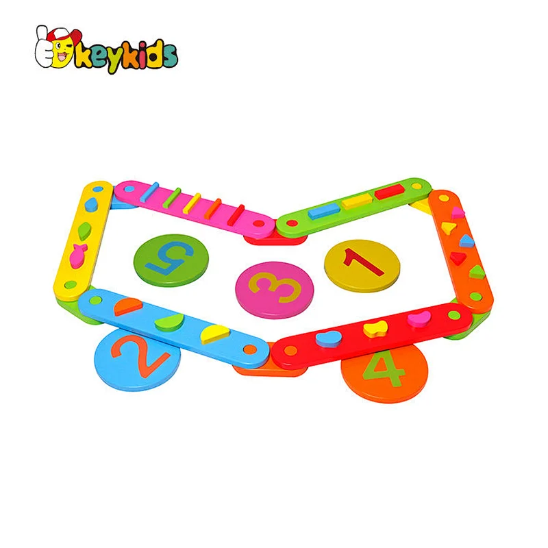 Kids Sensory Integration Educational Toy Colorful Wooden Balance Beam Set W01D185