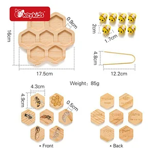 New Arrival Bee Life Cycle Learning Puzzle Wooden Beehive Toy For Kids W12E187