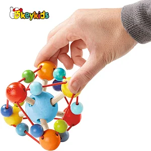High Quality Educational Wooden Teether Grasping Activity Toy For Baby W03B127