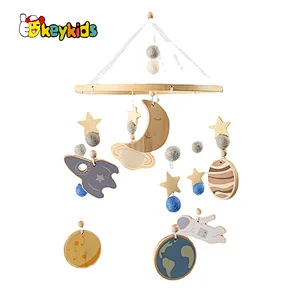 Baby Nursery Felt Crib Bed Toys Wooden Hanging Crib Mobile for Bed Room W08K370