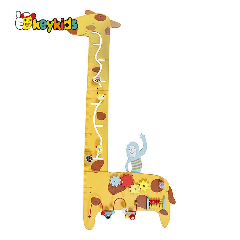 Educational wall measurement wooden ruler height chart for kids W12D422