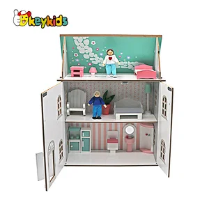 Customize lovely miniature wooden village dollhouse for girls W06A502