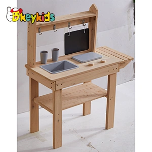 New Design Kids Outdoor Backyard Foldable Wooden Sand Pit With Benchs W01D215
