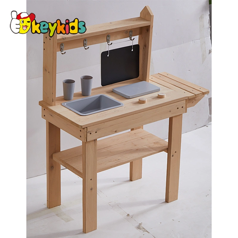 New Design Kids Outdoor Backyard Foldable Wooden Sand Pit With Benchs W01D215