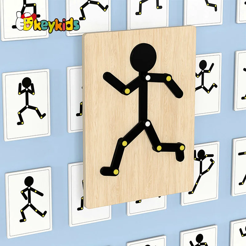 Montessori diy wooden man puzzle game for 3Y+ W14D288