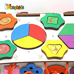 Early learning educational wooden activity board house for children W12D431