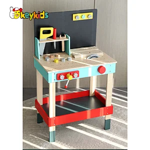 New simulated play kids wooden toy tool table set with tools W03D210