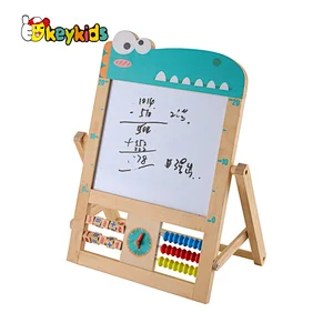 Educational drawing board wooden magnetic alphabet board for kids W12B231