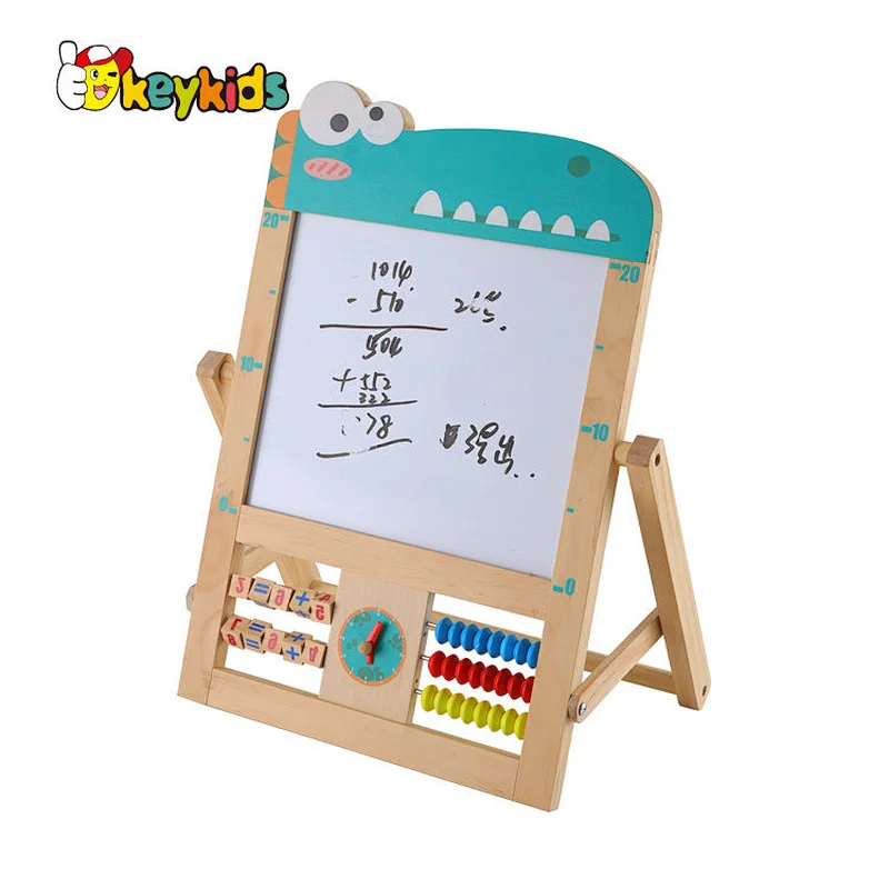 Educational drawing board wooden magnetic alphabet board for kids W12B231