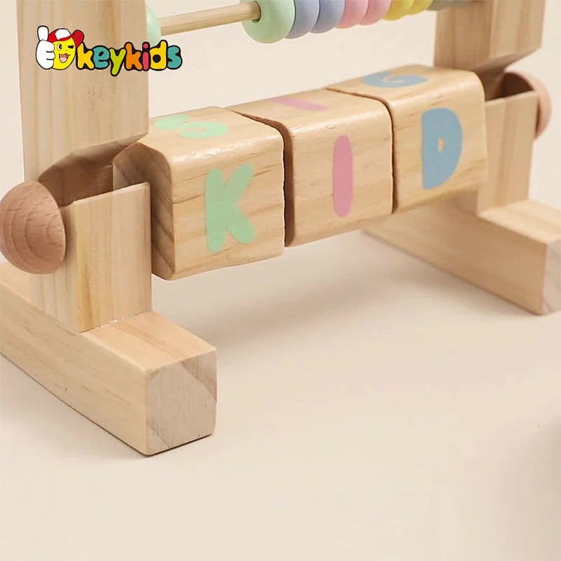 Customize Kids Wooden Abacus Counting with Cards Addition and Subtraction Math W12F180
